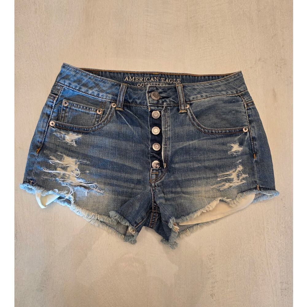 American Eagle Outfitters Women's Hi Rise Festival SZ 6 Distressed